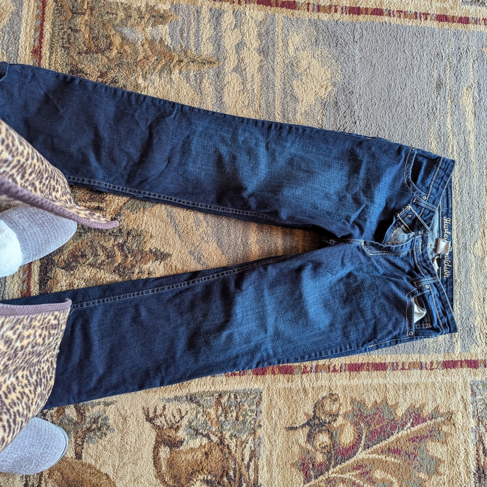 Harley-Davidson Dark Blue Boot Cut Jeans - Picture 4 of 6